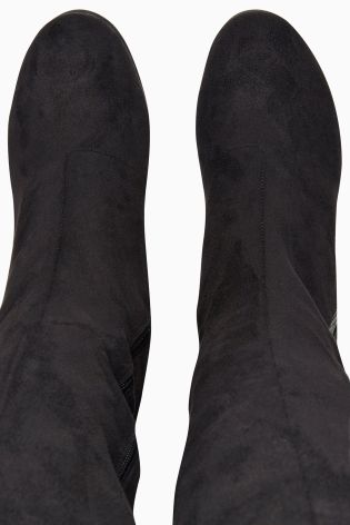 Black Platform Long Boots